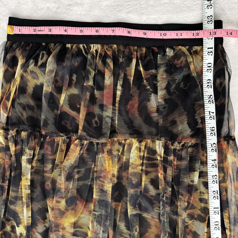 DKNY Animal Print Sheer Tulle Overlay A-Line Midi Skirt—NWT—S - Picture 15 of 15